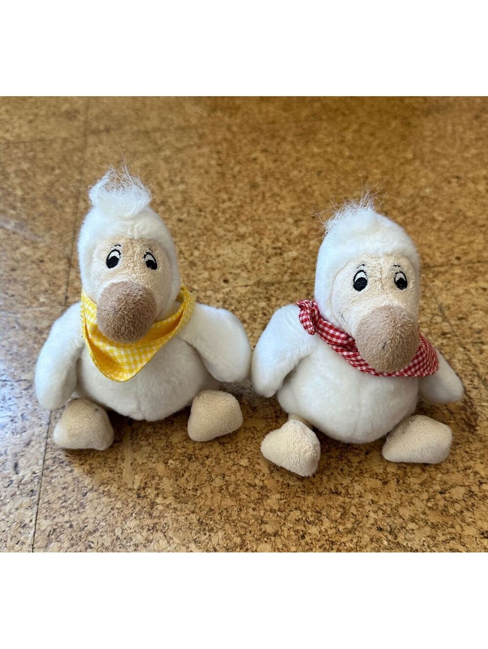 Wally Plush Toys Mauritius Dodu the Dodo Bird Plushies Set of 2 Gingham 6 inches